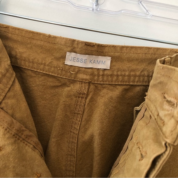 SOLD Jesse Kamm Sailor Canvas Pants Sz XL Wide Leg High Waisted - Picture 5 of 9